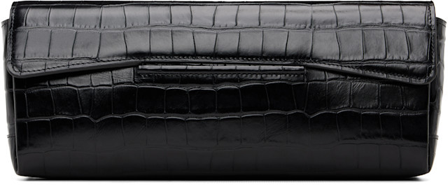 TOTEMEBlack Soft Croco-Embossed T Clutch | SSENSE