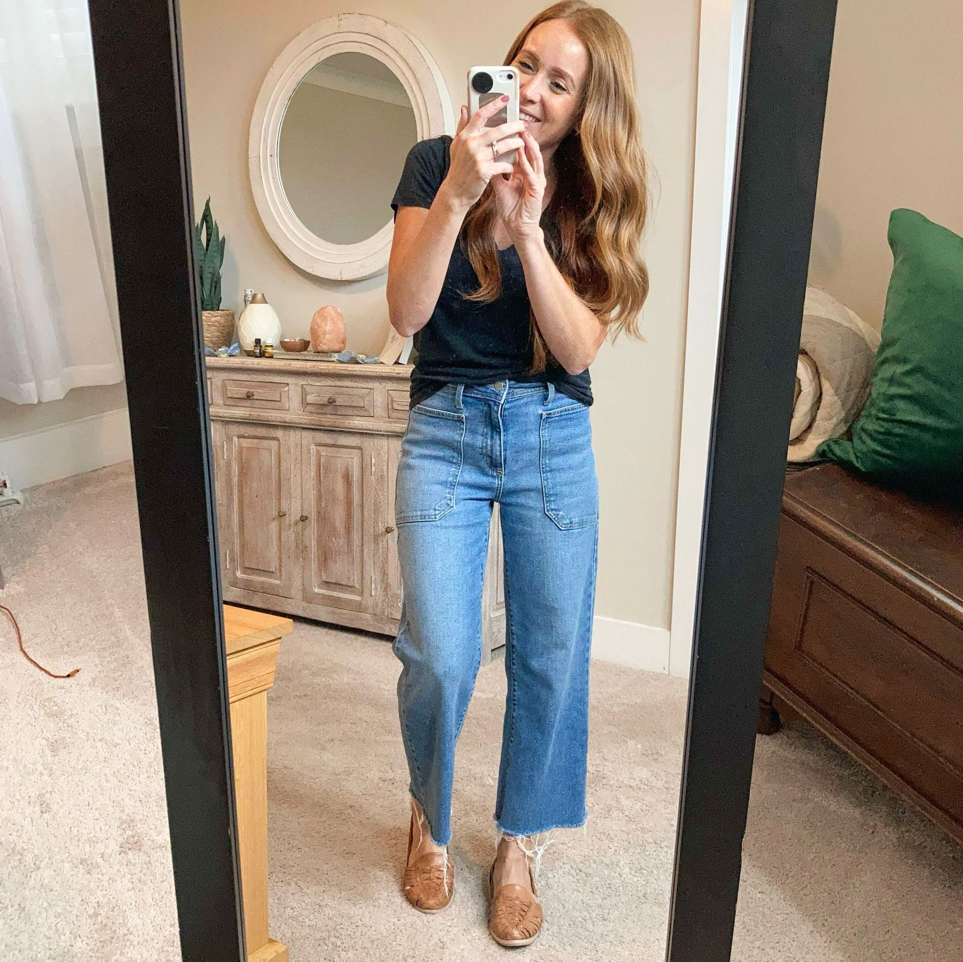 The easiest and most comfortable Mom outfit for Spring. The Clayton jeans are by a small shop, Neuflora. Check my Instagram highlights and stories to save 10% on your order. 
Shoes are handmade leather, I would go down a size because they will stretch, but they will be the most comfortable shoes you will ever wear.

#LTKOver40 #LTKSeasonal #LTKStyleTip