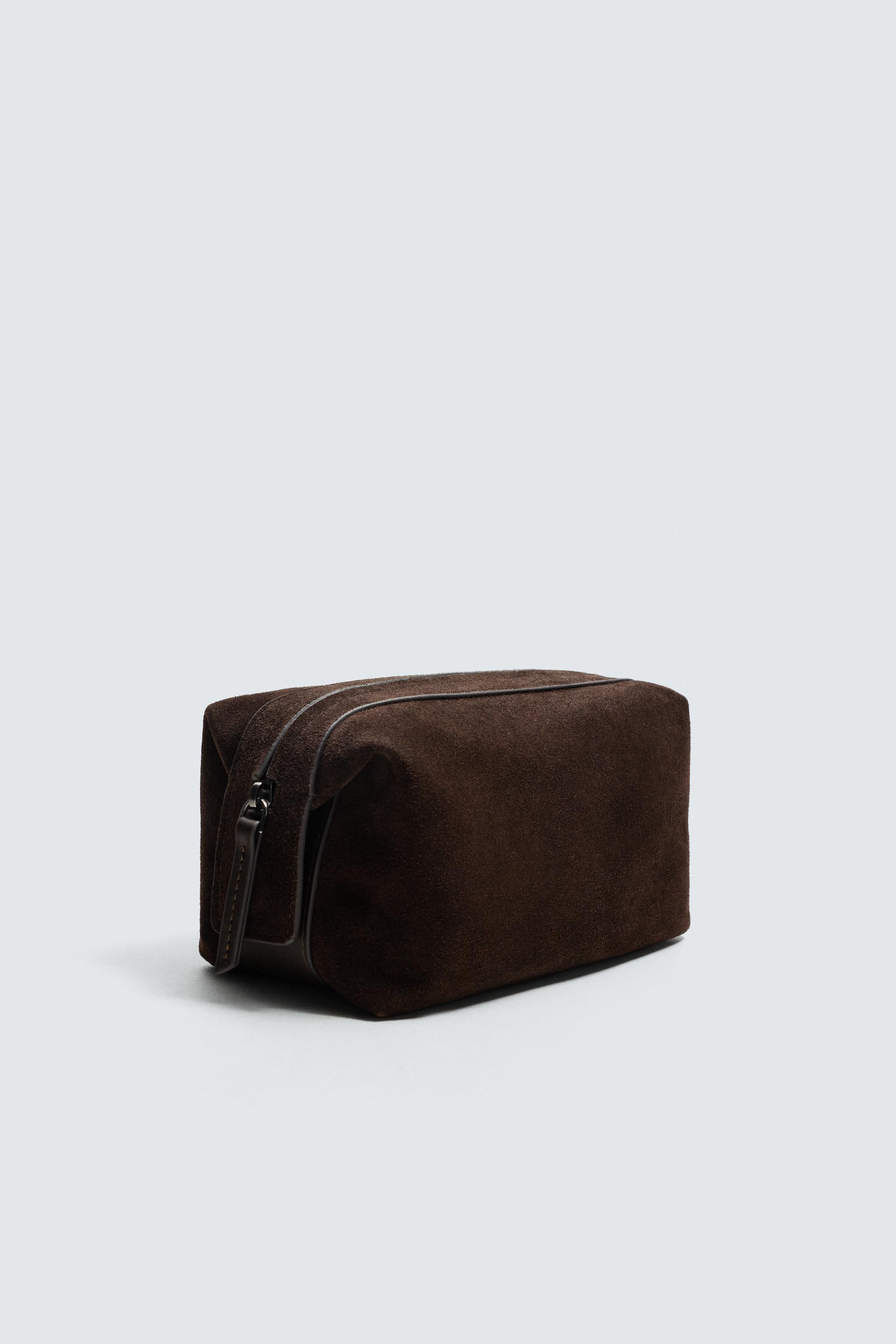 LEATHER TOILETRY BAG | Zara UK