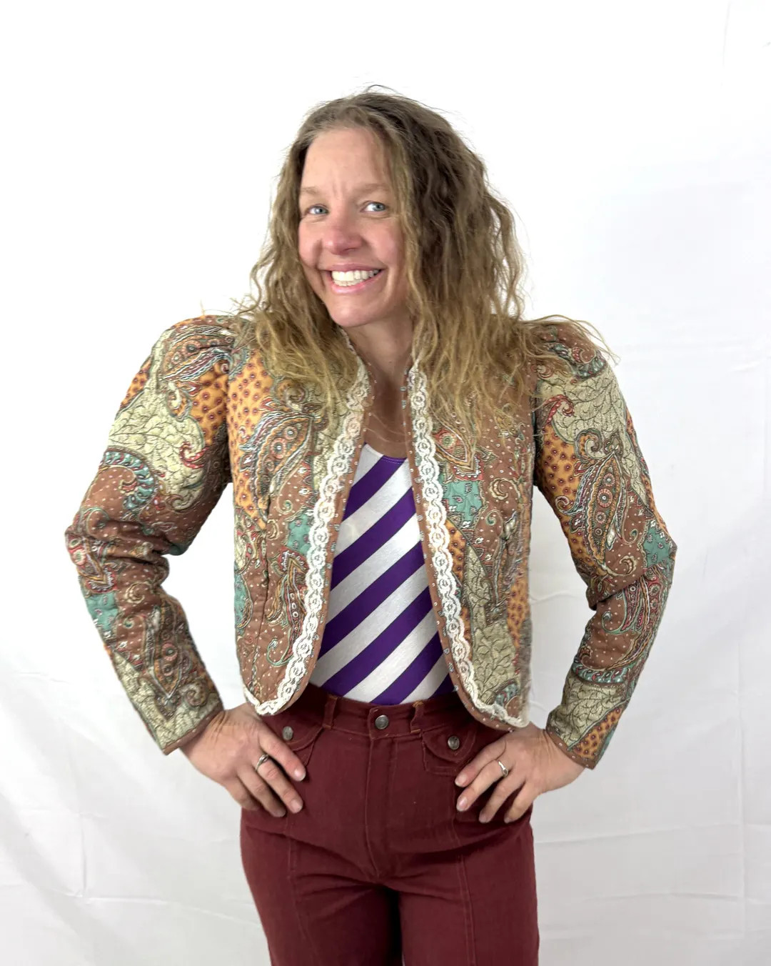 Vintage 1970s 80s Cropped Quilted Jacket - By That's It! California | Etsy (US)