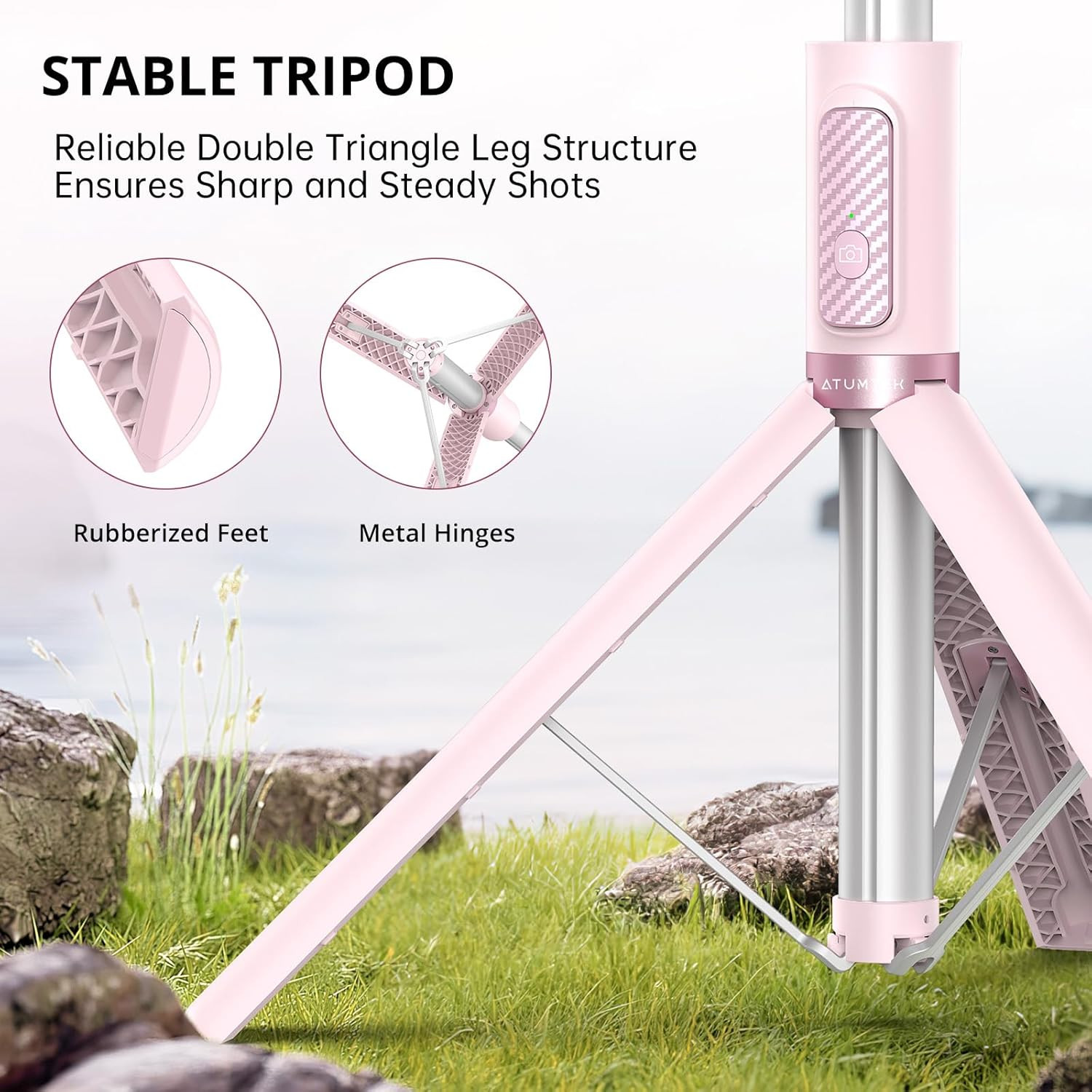 ATUMTEK 55" Selfie Stick Tripod, All-in-one Extendable Aluminum Phone Tripod with Rechargeable Bl... | Amazon (US)