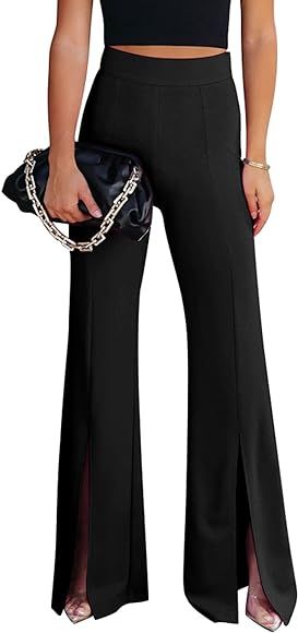 GRAPENT 2023 Dress Pants Wide Leg Pants for Women Flare Pants Pull On Business Casual Work Trouse... | Amazon (US)