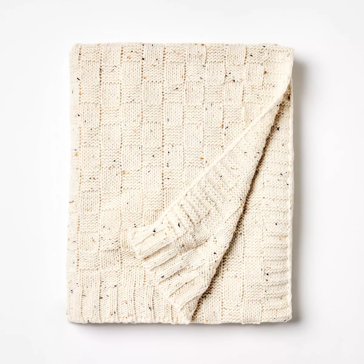 Checkered Knit with Neps Throw Blanket - Threshold™ designed with Studio McGee | Target