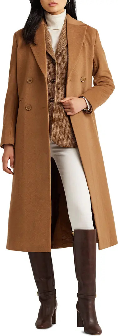 Double Breasted Wool Blend Reefer Coat | Nordstrom
