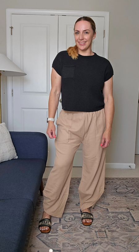 Obsessed with these super comfy Palazzo harem pants with pockets. The material is super soft, lightweight and has a thin ribbing texture. The elastic waistband makes them super comfy. Wearing size large. Amazon bottoms, Amazon loungewear, Palazzo pants, casual palazzo pants, summer style, comfy style, mom style, travel outfit, cozy outfit

#LTKfindsunder50 #LTKover40 #LTKstyletip