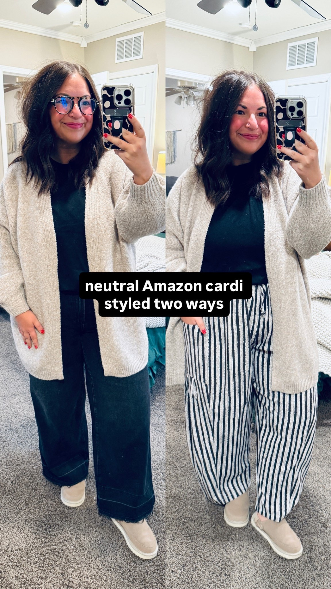 neutral Amazon cardi styled two ways

#LTKFindsUnder50 #LTKWorkwear #LTKootd