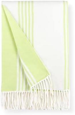 Hofdeco Premium Grandmillennial Decorative Throw Blanket 50"x70" for Patio Couch Sofa Grass Green... | Amazon (US)