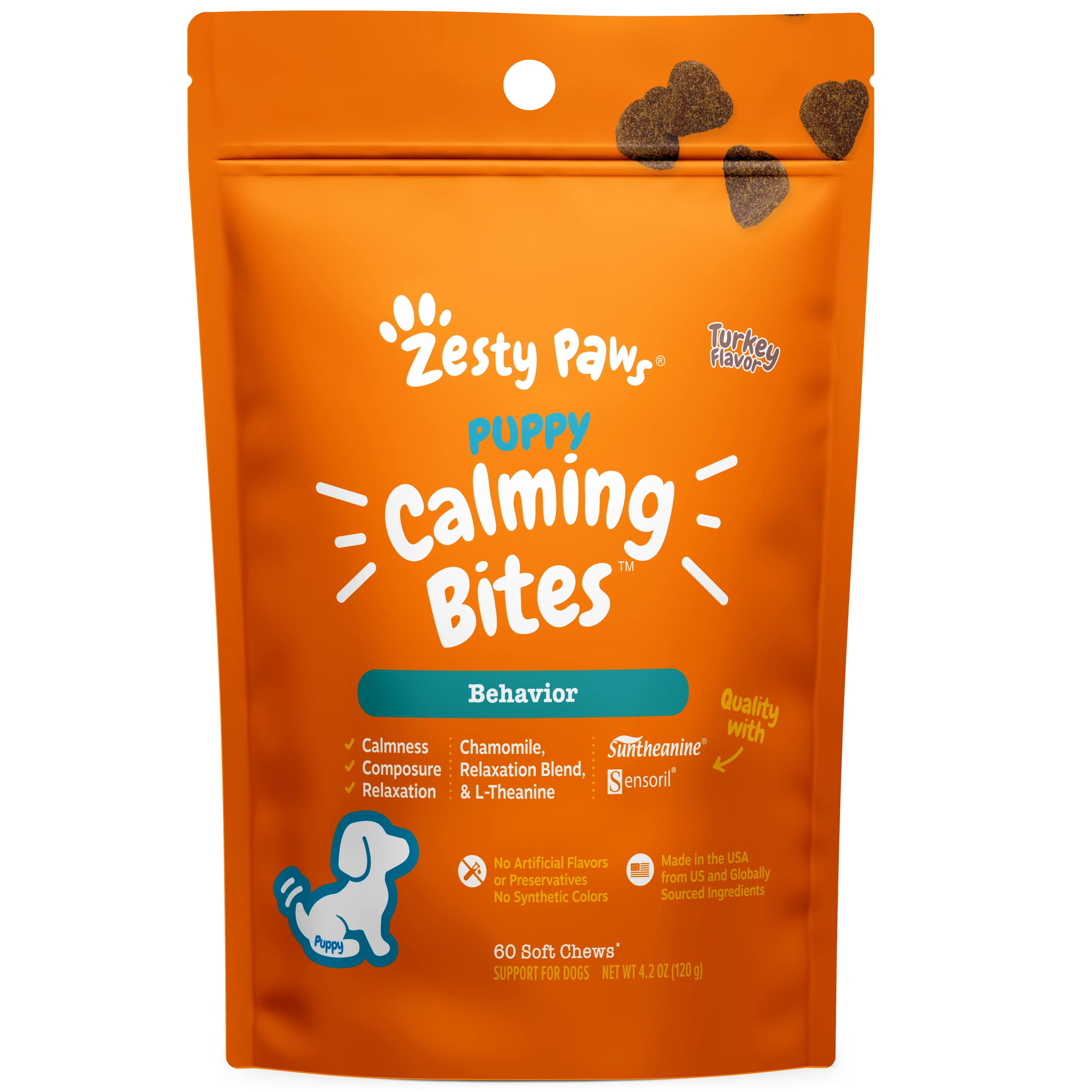 Zesty Paws Calming Puppy Bites, Stress Relief for Dogs, 60 Count | Walmart (US)