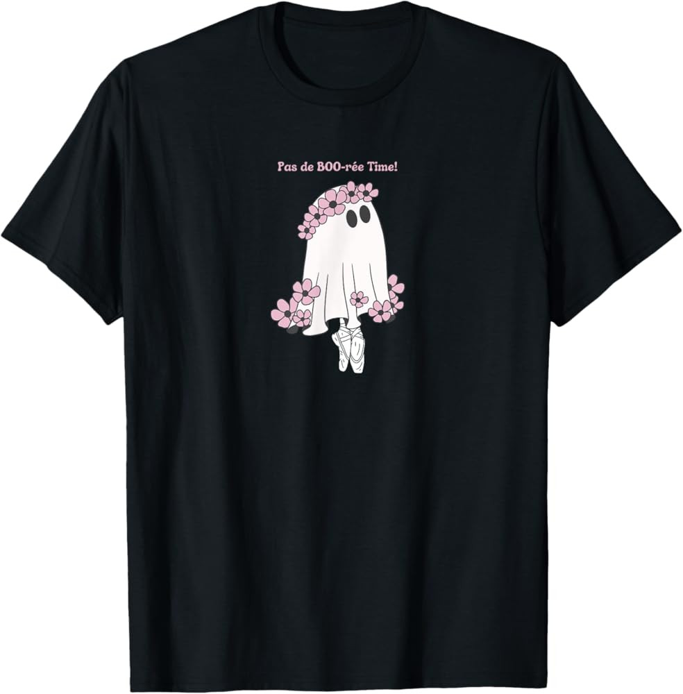 CUTE GHOST Pas de BOO-rée Time Ballet Dancer Spooky Graphic T-Shirt | Amazon (US)