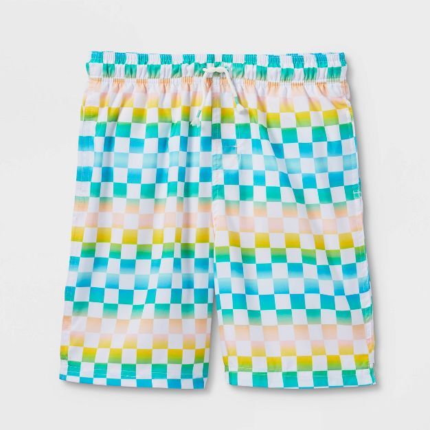 Boys' Checkered Swim Shorts - art class™ | Target