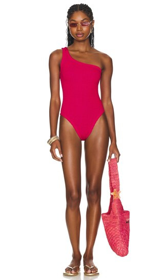Nancy One Piece in Metallic Raspberry | Revolve Clothing (Global)