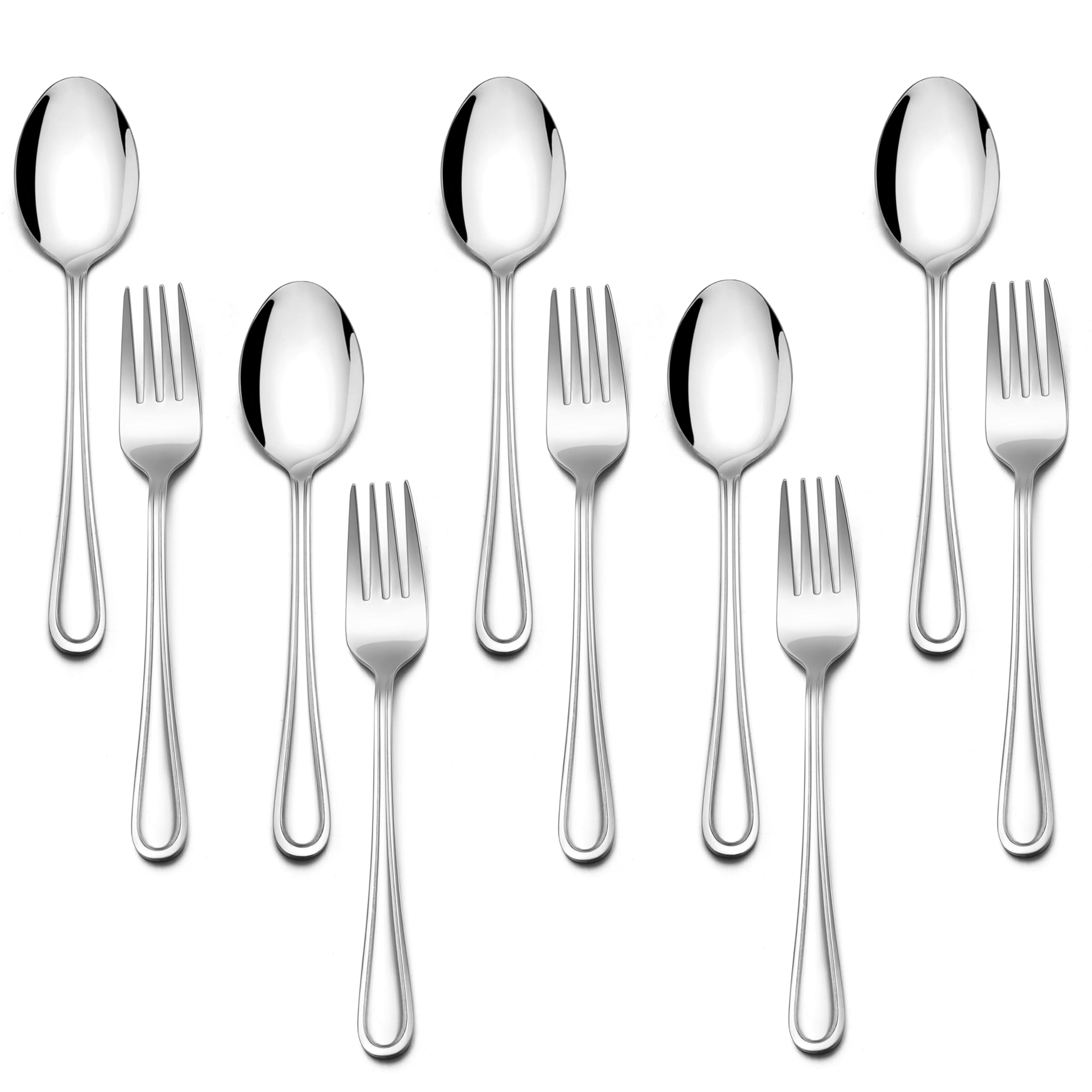 E-far 10-Piece Toddler Utensils, Kid Stainless Steel Silverware Set, Children Safe Forks and Spoo... | Amazon (US)