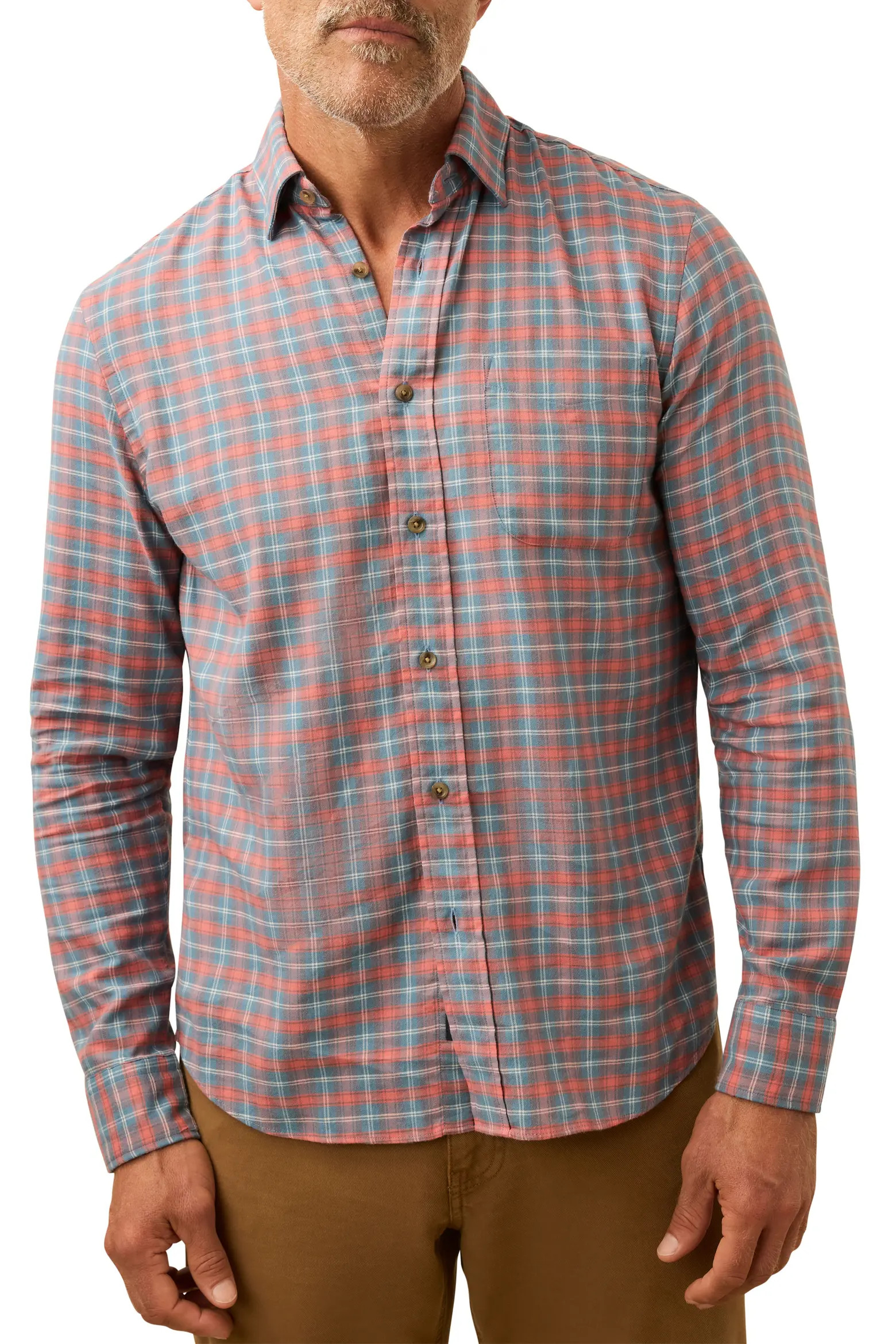 Faherty Movement Brushed Button-Up Shirt (Men) | Nordstrom | Nordstrom