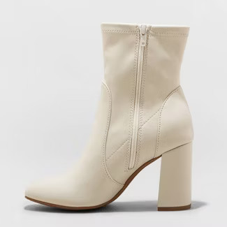 Women's Penelope Stretch Boots - A New Day™ Off-White 12W | Target