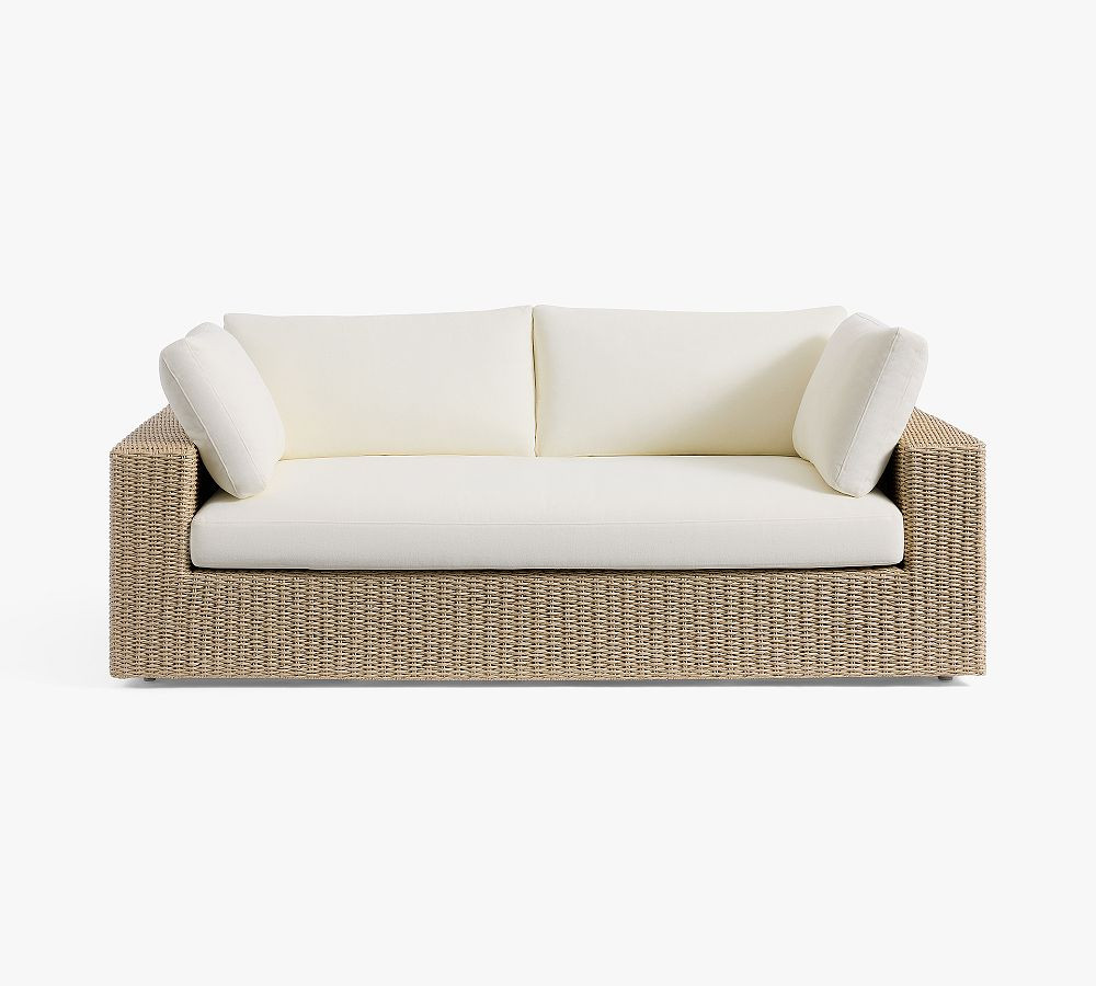 Kostas Wicker Outdoor Sofa (88") | Pottery Barn (US)