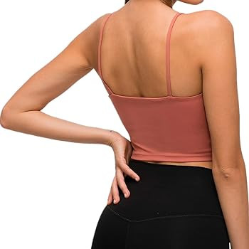 Women Padded Sports Bra Fitness Workout Running Shirts Yoga Tank Top | Amazon (US)
