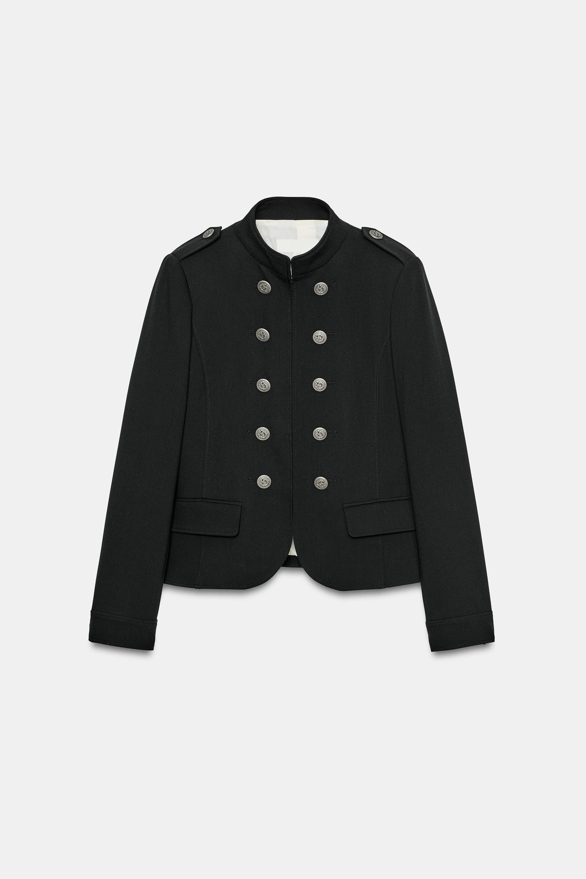 FITTED JACKET WITH SHOULDER PADS AND BUTTONS | Zara US