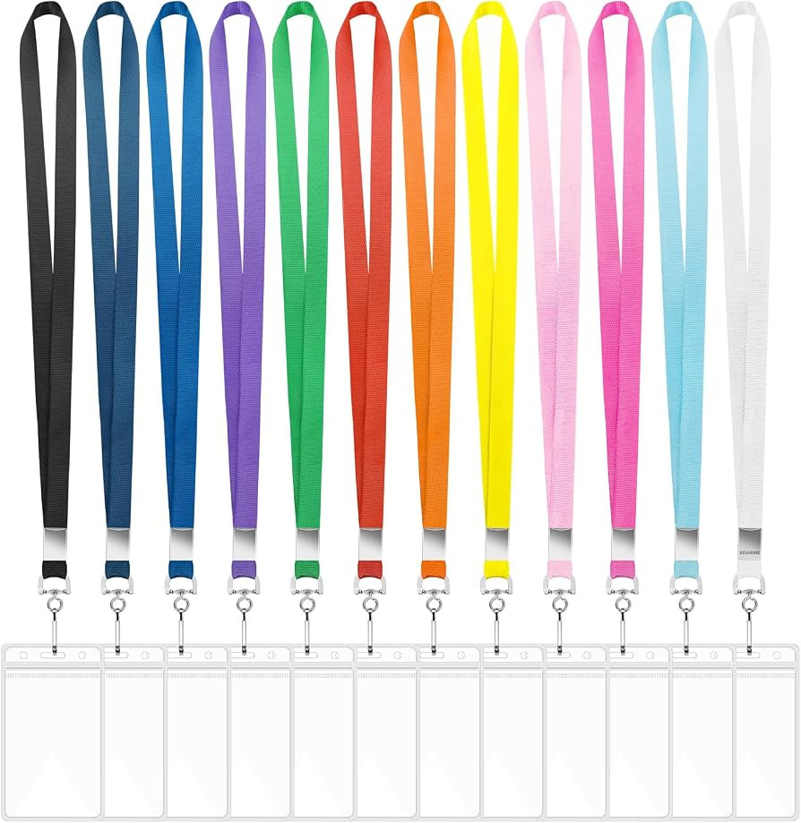 12 Pack Lanyards for ID Badges Cruise Lanyard for Ship Cards with Waterproof ID Badge Holder Crui... | Amazon (US)
