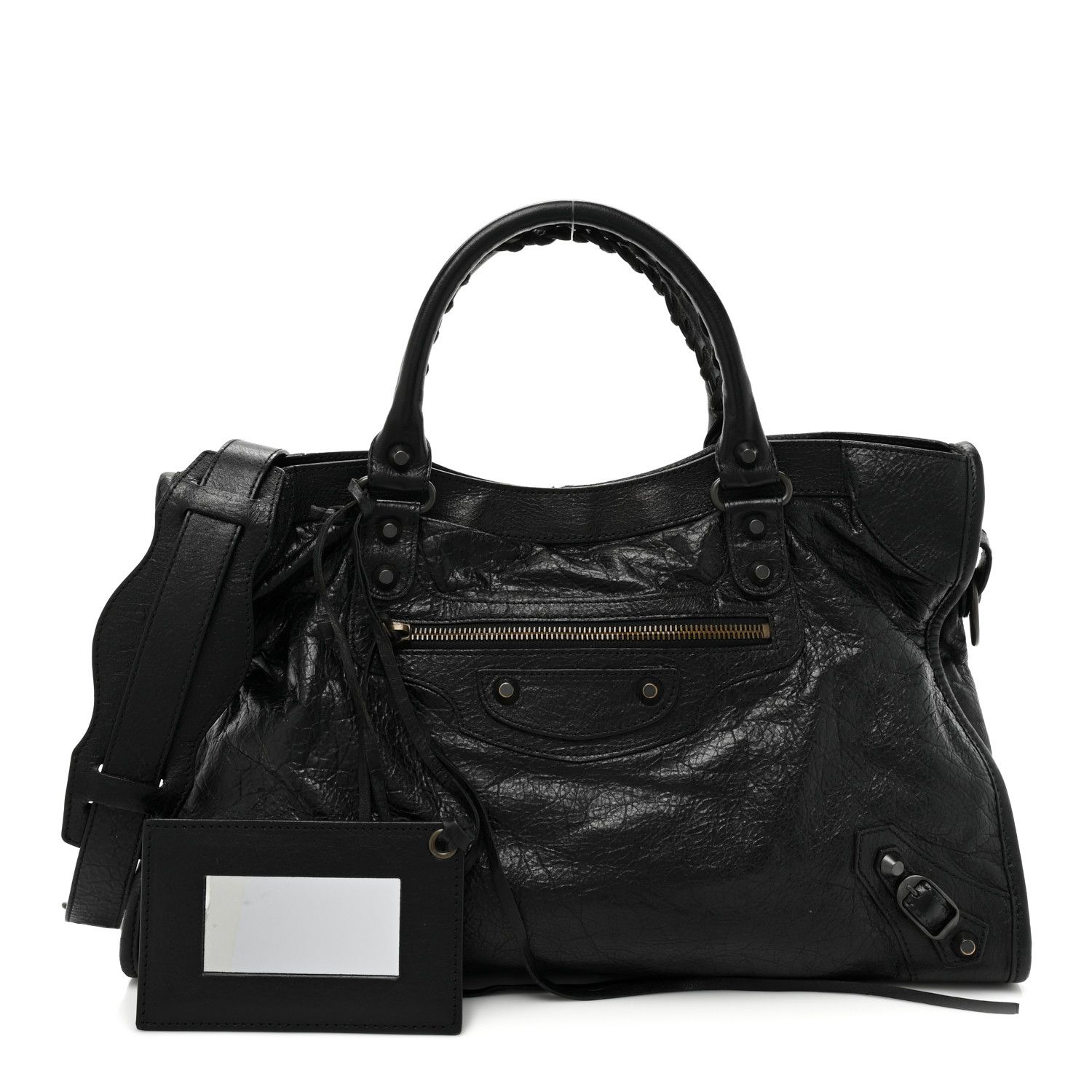 Agneau Classic Hardware City Black | FASHIONPHILE (US)