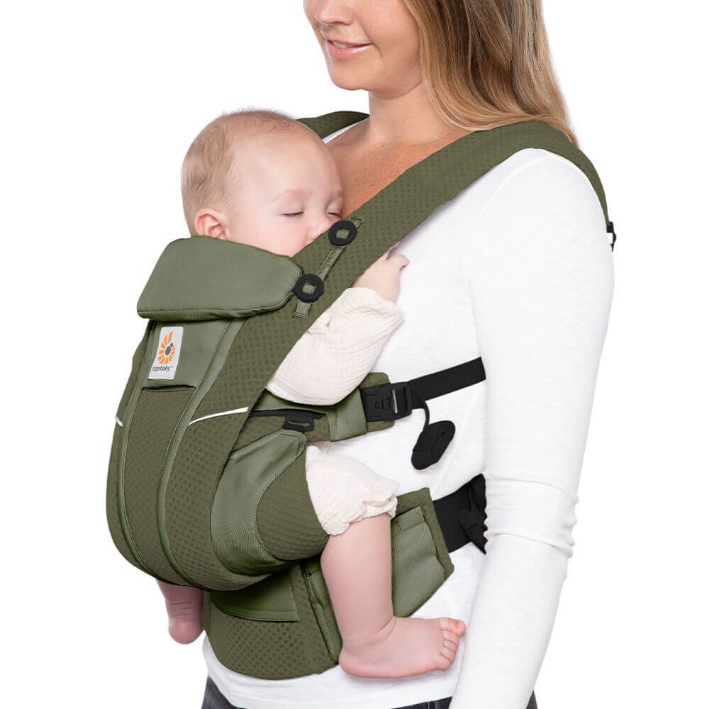 Ergobaby Omni Breeze Baby Carrier – SoftFlex Mesh: Olive Green | Ergo Baby