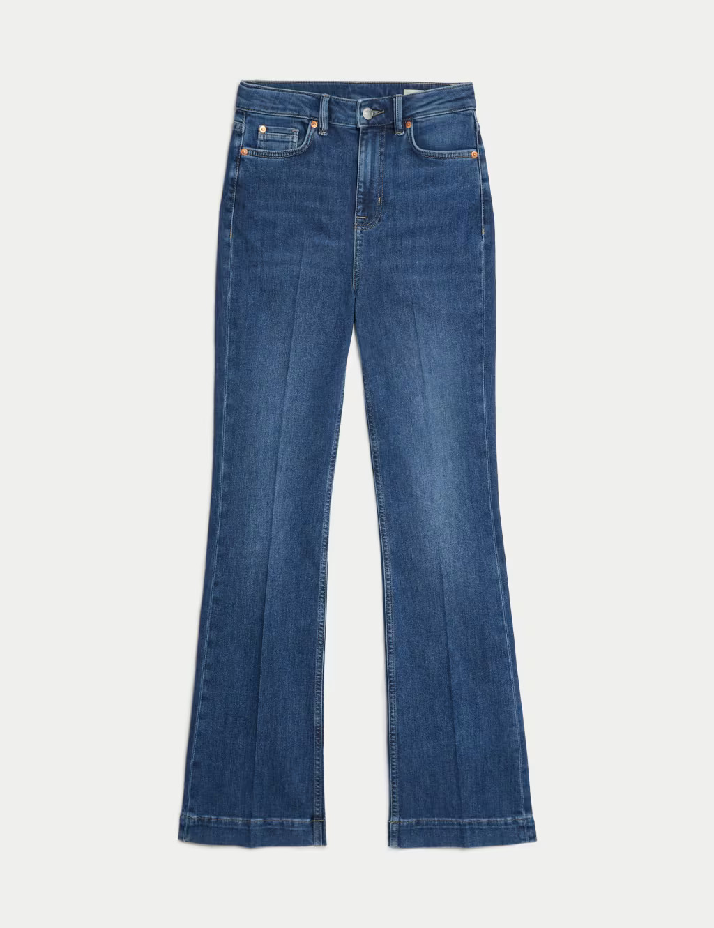 High Waisted Crease Front Slim Flare Jeans | Marks & Spencer (UK)