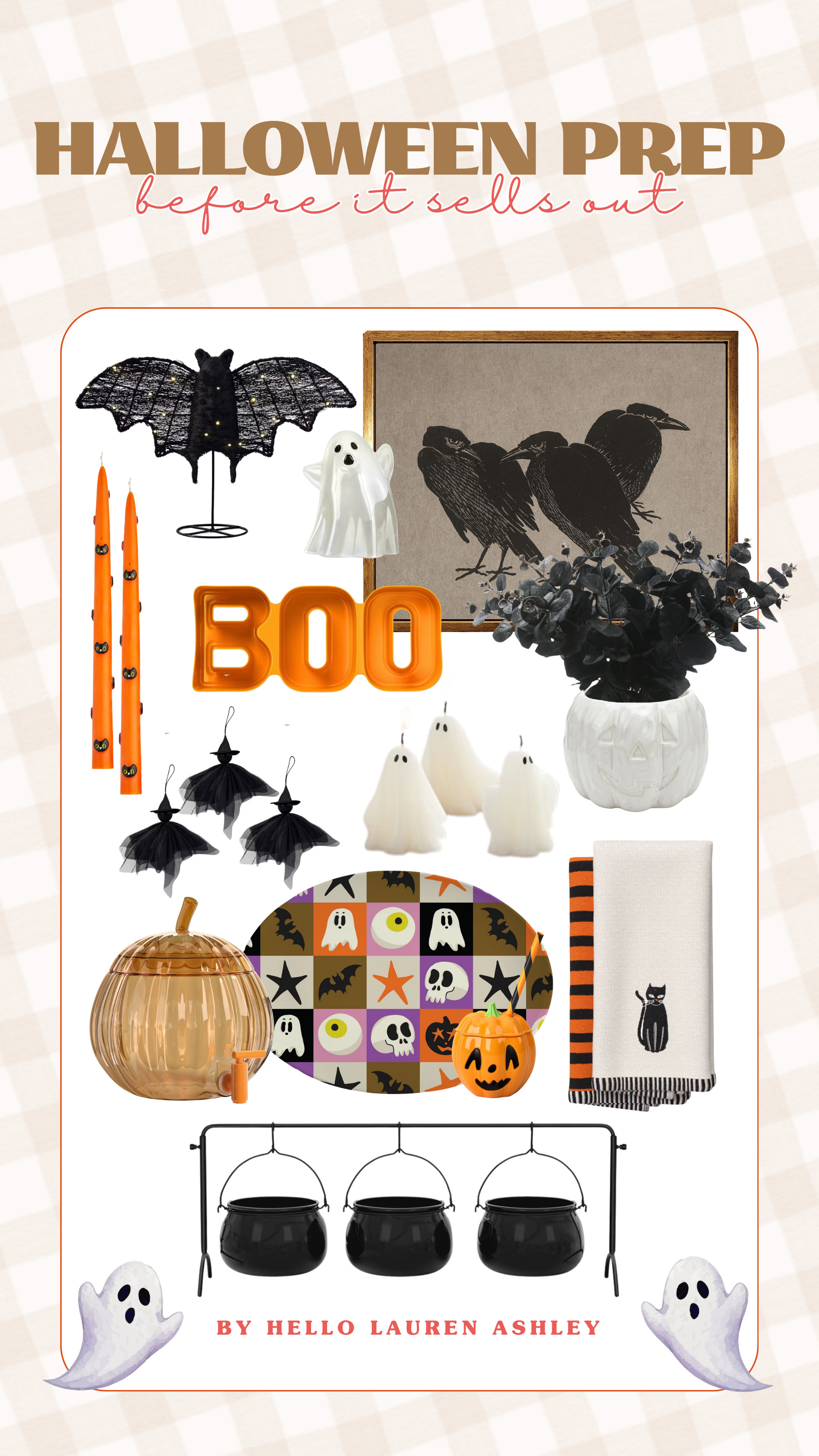 Halloween prep before it sells out 🦇 rounding up the cutest Halloween decor, light up bats, ghost candles, boo letters, cauldrons, and black crow wall art. Get your Halloween decorations now before they're gone! #halloweendecor 

 #LTKSeasonal #LTKU #LTKHome