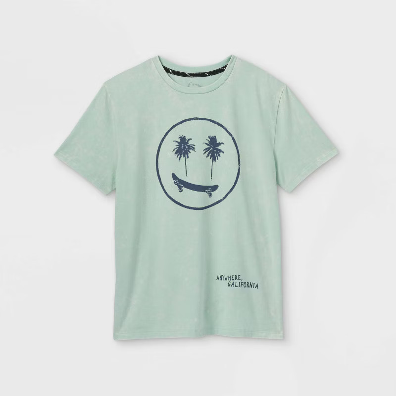 Boys' 'Anywhere California Smile' Graphic Short Sleeve T-Shirt - art class™ Green | Target