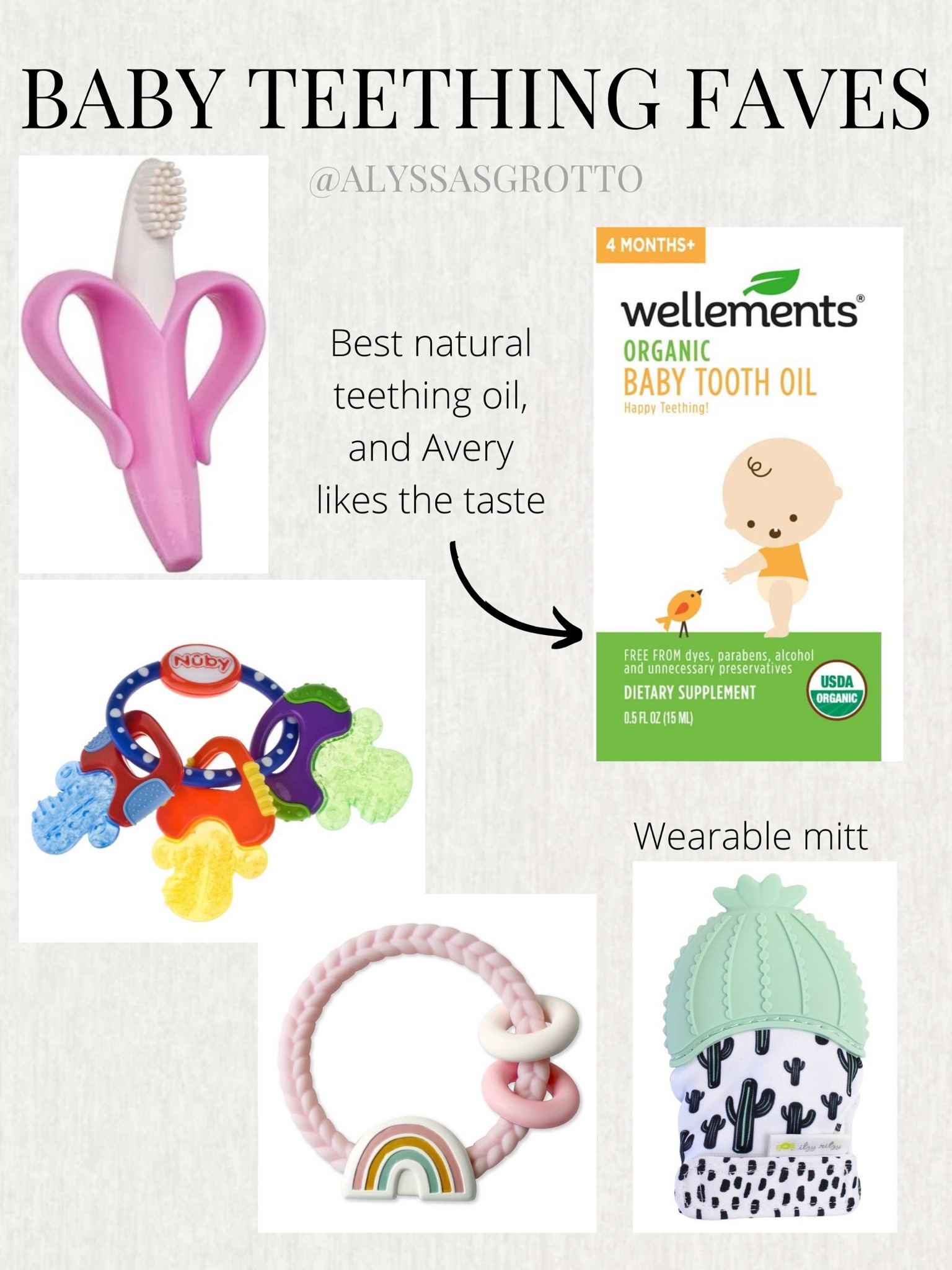 Baby teething. Baby teethers. Baby tooth oil. Wellements. Baby toys.

#LTKbaby #LTKunder50 #LTKbump