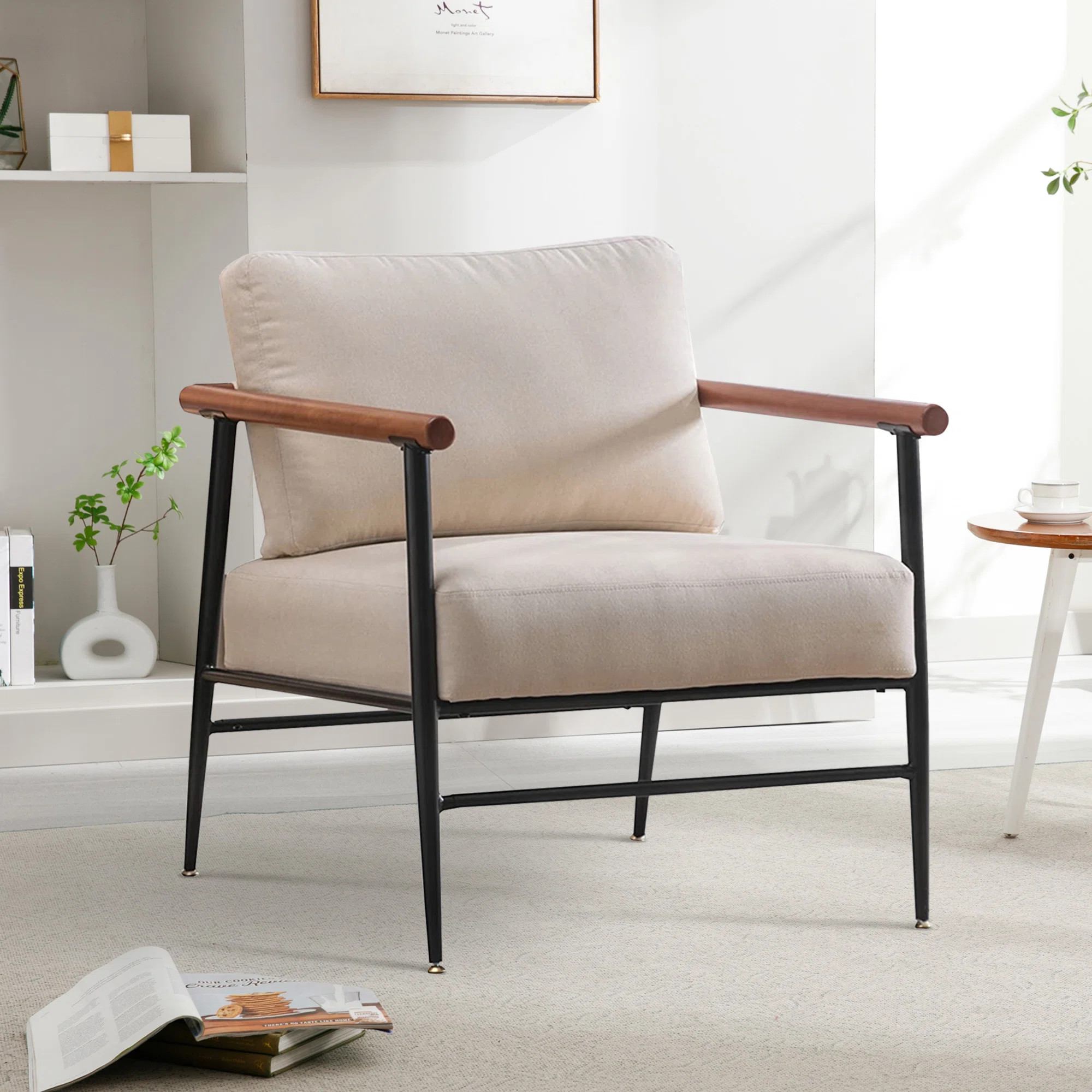 Mercer41 Ilham 27" W Upholstered Armchair With Metal Frame & Reviews - Wayfair Canada | Wayfair North America