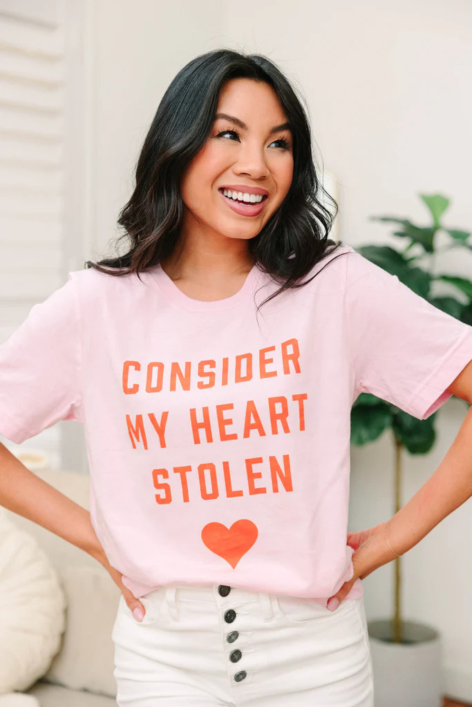Consider My Heart Stolen Pink Graphic Tee | The Mint Julep Boutique