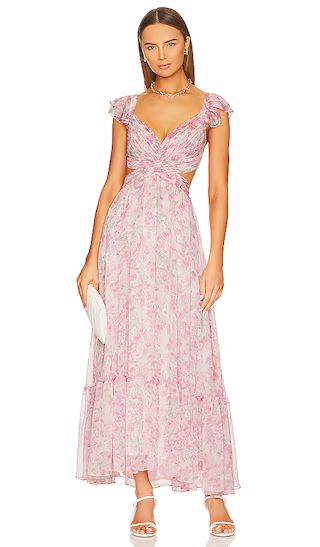 Primrose Dress in Pink & Green Floral | Revolve Clothing (Global)