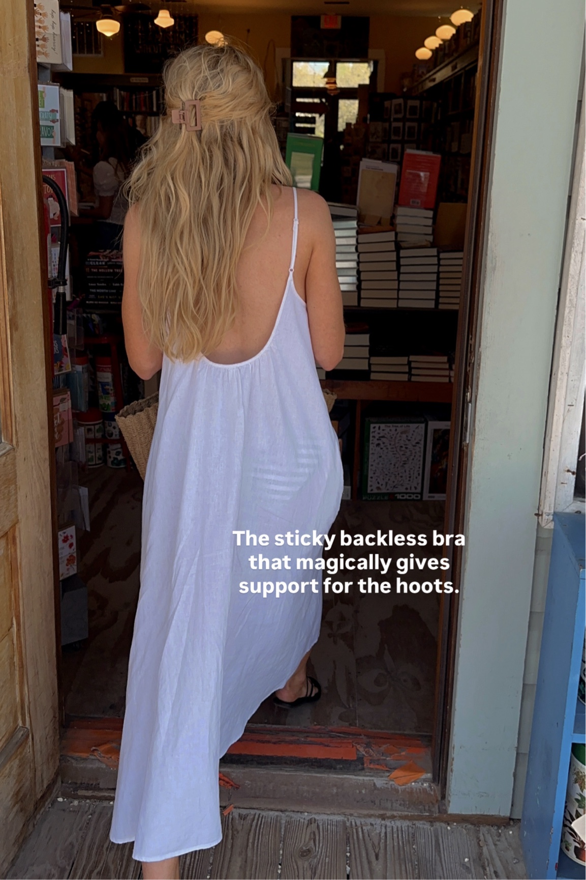 The best sticky bra to go with the best linen dress! 

#LTKdayinmylife #LTKgrwm #LTKootd