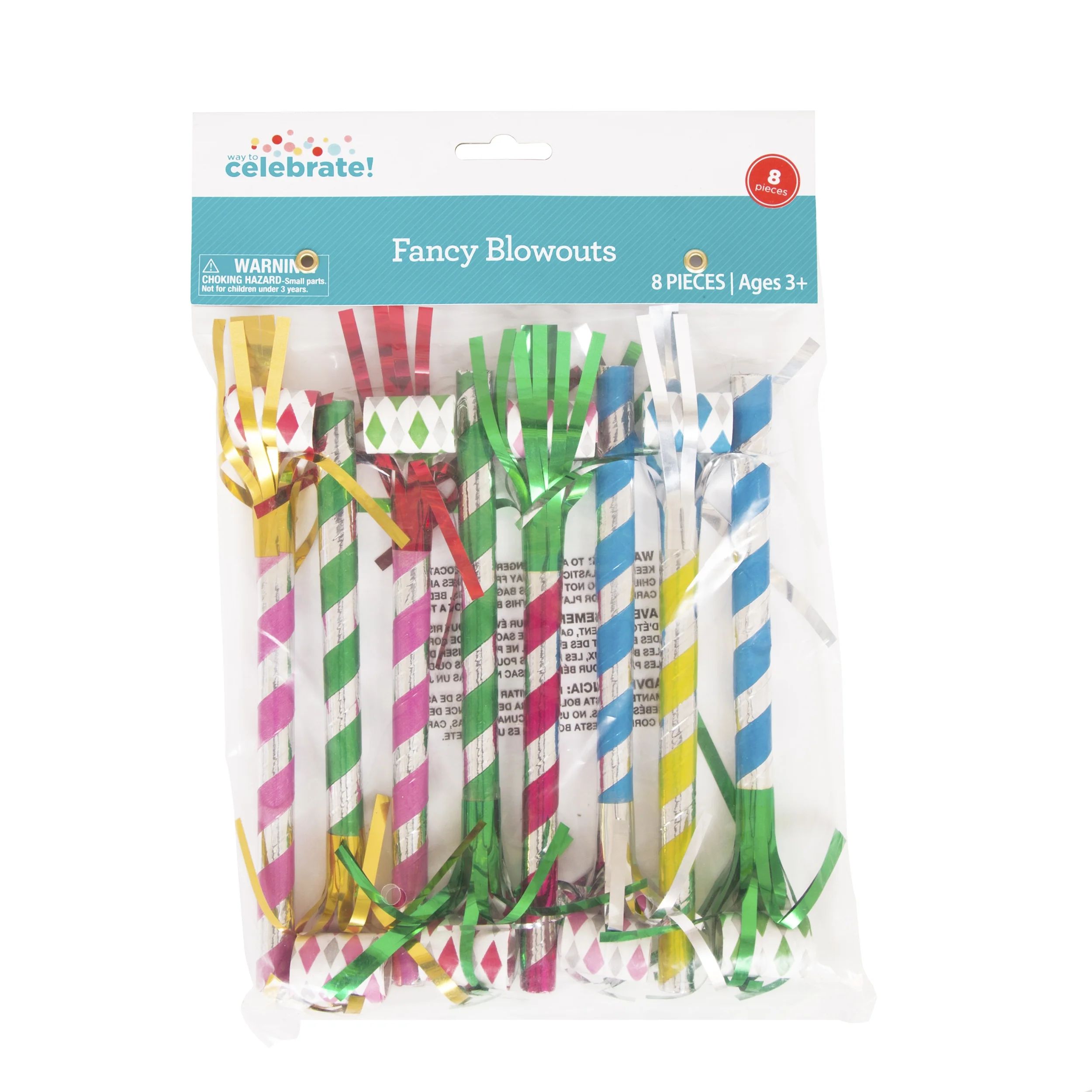 Foil Fancy Party Blowers, 8ct | Walmart (US)