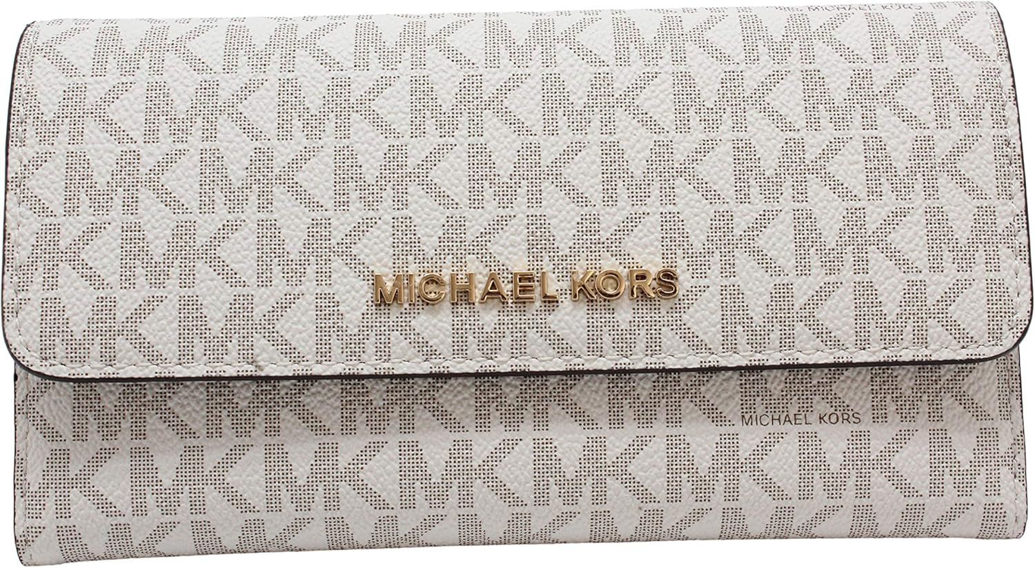 Michael Kors Women's Jet Set Travel Large Trifold Wallet | Amazon (US)