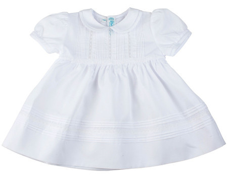 Pintucks & Lace Dress White | Feltman Brothers