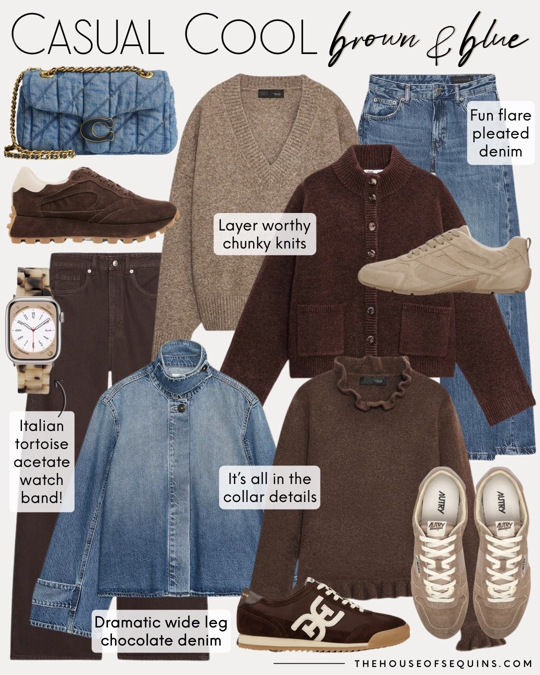 Shop fall outfits and new arrivals! Denim jacket, wide leg jeans, cardigan, denim bag, Coach bag, autry sneakers, suede sneakers, chocolate brown sneakers, Vince sneakers and more! 

#LTKShoeCrush #LTKItBag #LTKFindsUnder100
