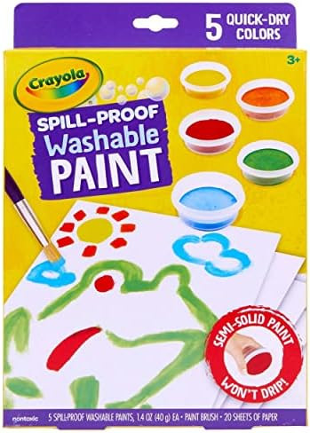 Crayola Spill Proof Paint Set Washable Paint for Kids, Teacher School Supplies & Essentials, Incl... | Amazon (US)