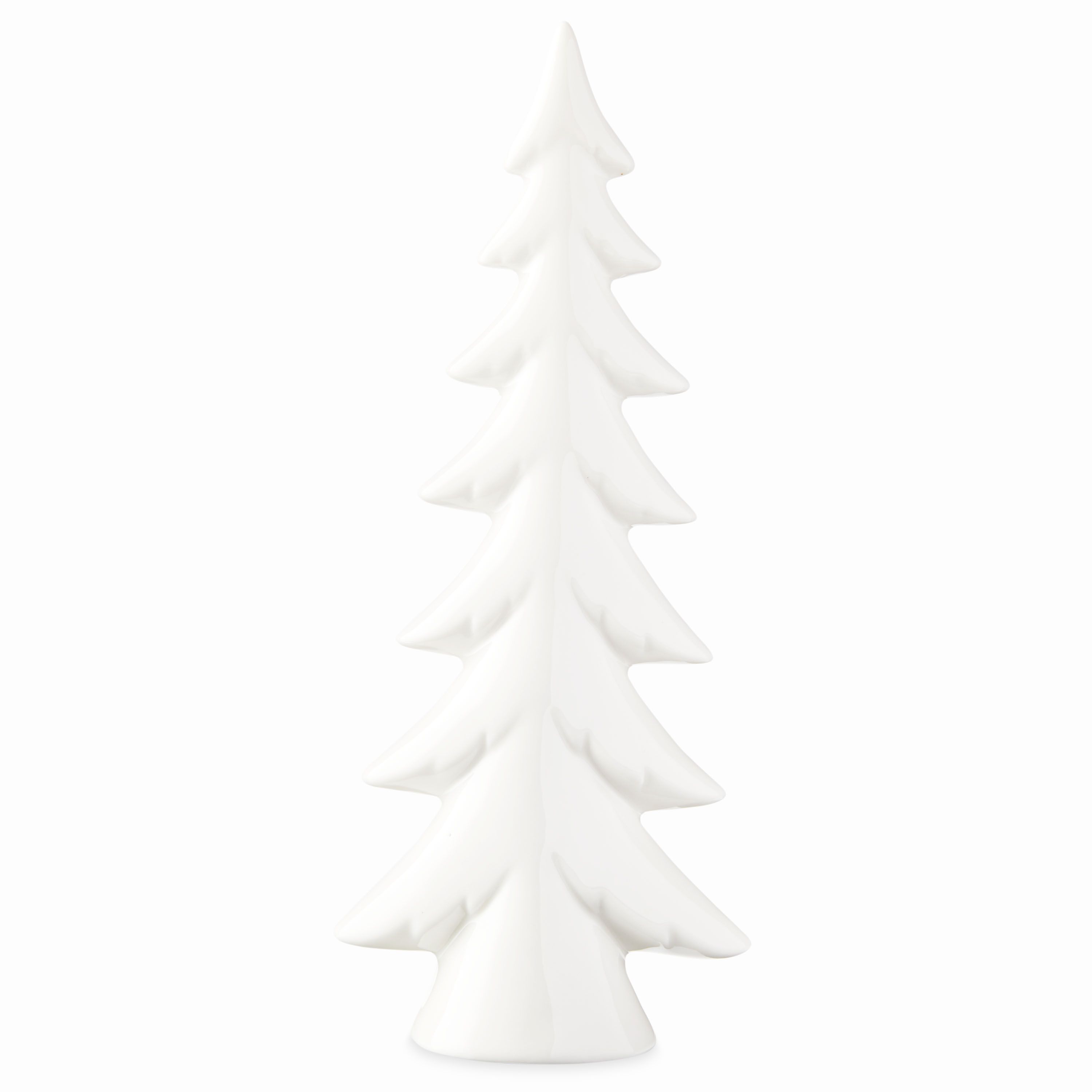 Holiday Time Christmas 10 inch Ceramic Holiday Tree Tabletop Décor, White - Walmart.com | Walmart (US)