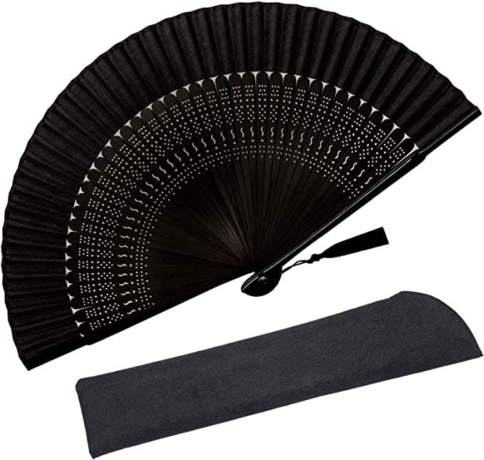 Zolee Small Folding Hand Fan - Chinese Japanese Vintage Bamboo Silk Fans - for Dance, Performance... | Amazon (US)
