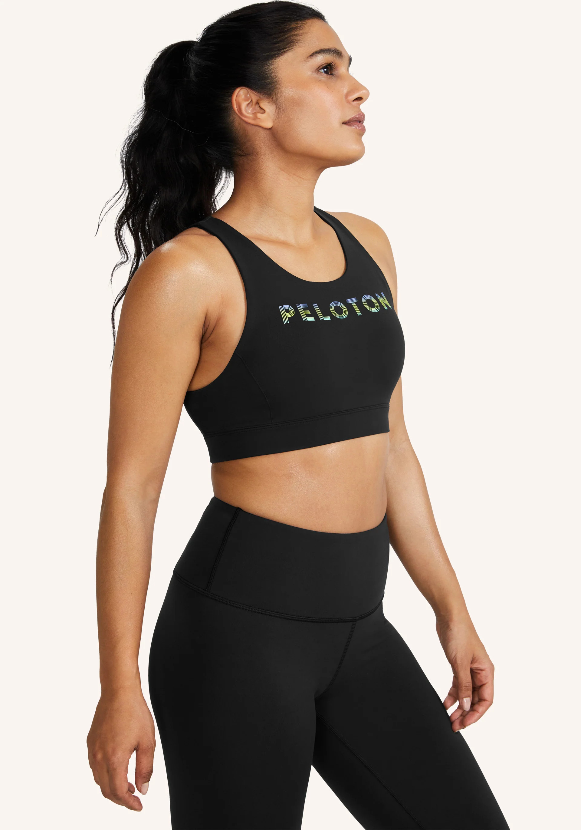 Here Now High Neck Twist Back Bra | Peloton Apparel