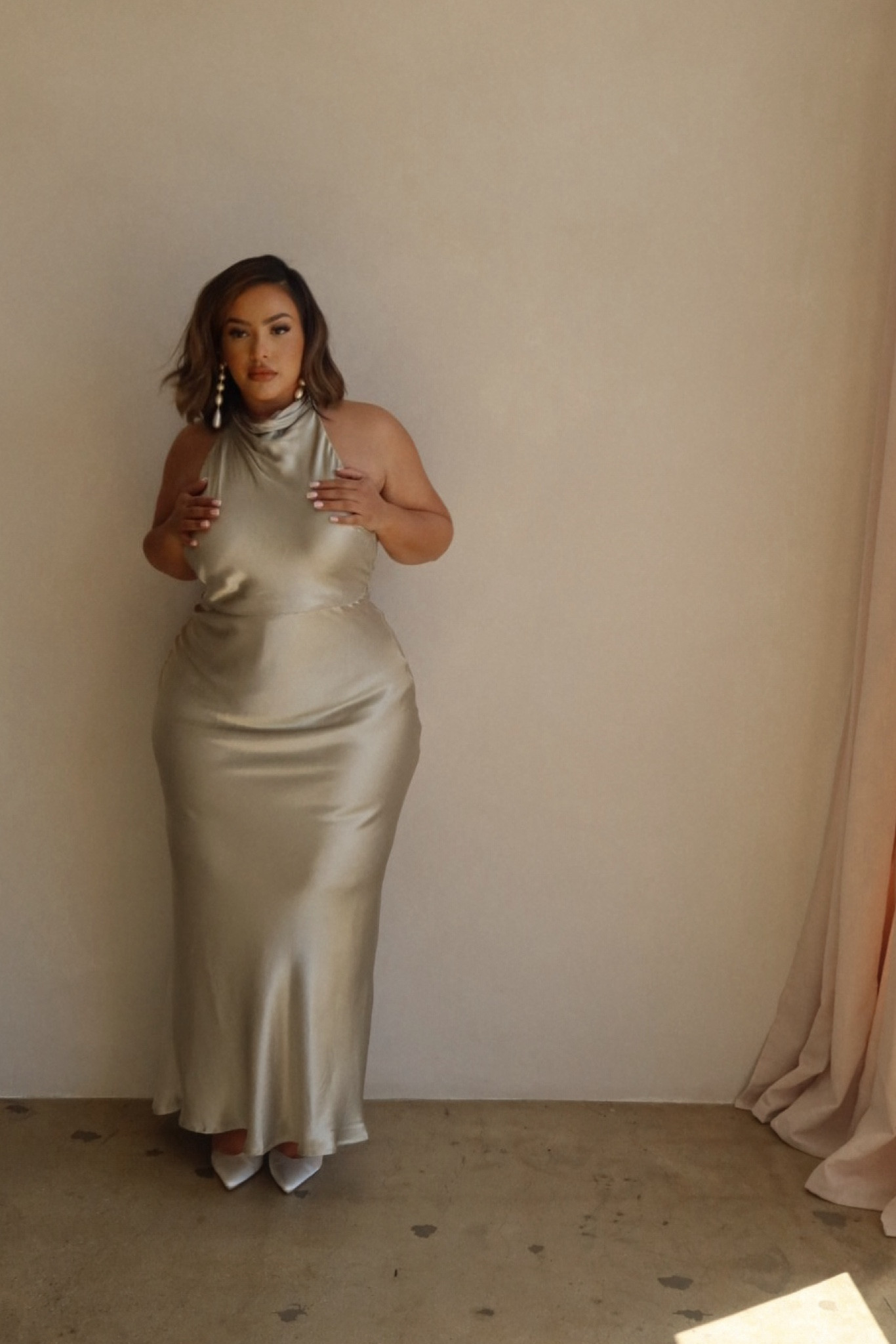 MESHKI bridesmaid dresses that won’t disappoint! Wearing a size x-large in both 🤍 

#LTKwedding #LTKstyletip