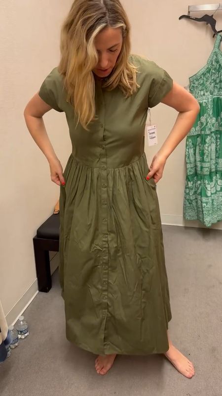 New from Nordstrom 🙌🏼 

Was obsessed with this pleated half shirt dress. So beautifully structured and great for any event where you just can’t be in jeans! Runs tts. Laura in a small here. 

Linking our favorite lace up summer sandals from Amazon!




Spring dress
Work dress
Sandals

#LTKover40 #LTKworkwear #LTKVideo