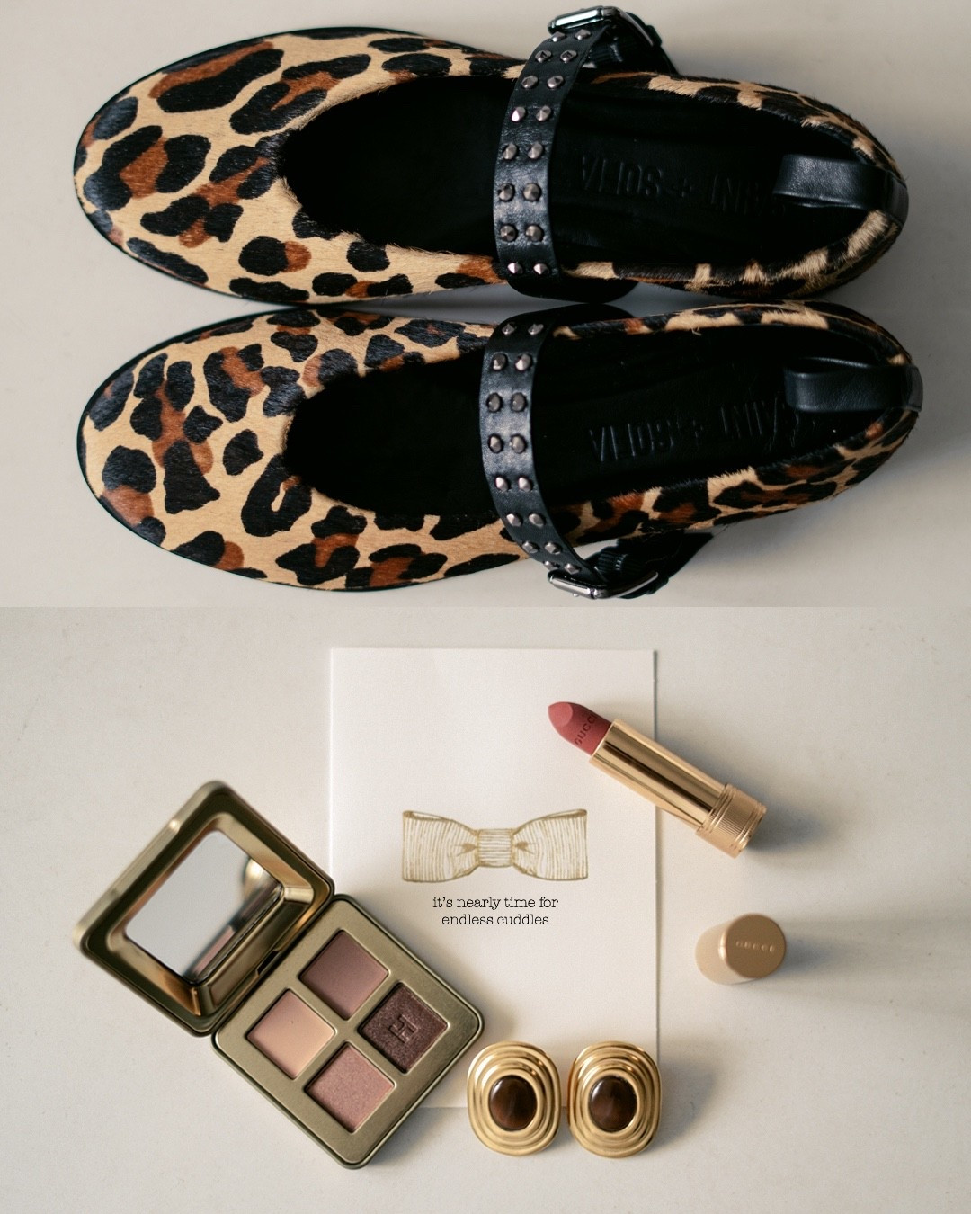 Leopard shoes, Gucci Beauty, Gucci Lipstick, Saint + Sofia, Saint and Sofia, Hourglass Beauty, Timeless Earrings, Elegant Earrings, Soru Jewellery 💄🐆 

#LTKshoes #LTKbeauty #LTKautumn