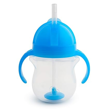 Munchkin Any Angle Click Lock Weighted Straw Trainer Cup, Blue, 7 Oz | Amazon (US)