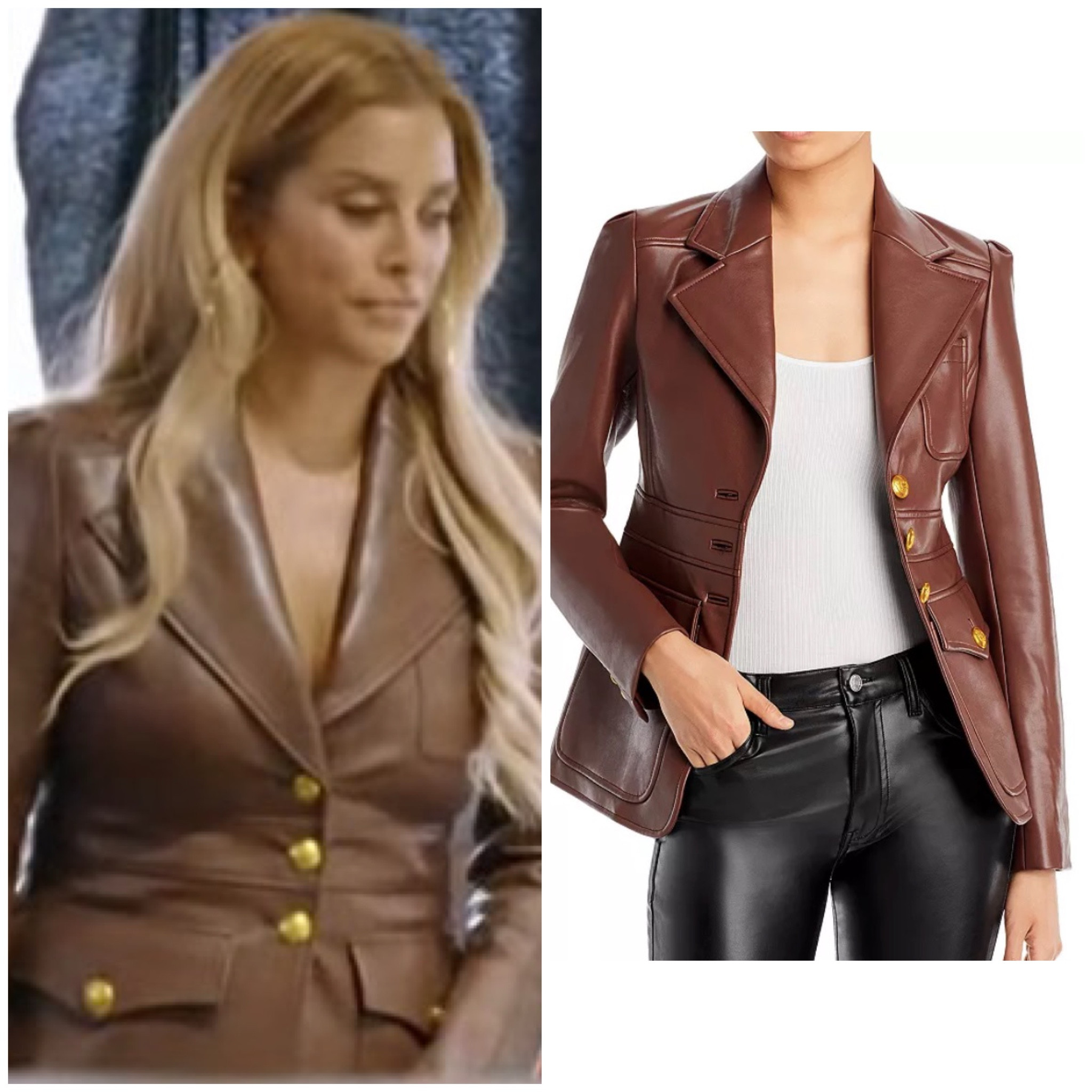 Robyn Dixon’s Brown Leather Blazer
