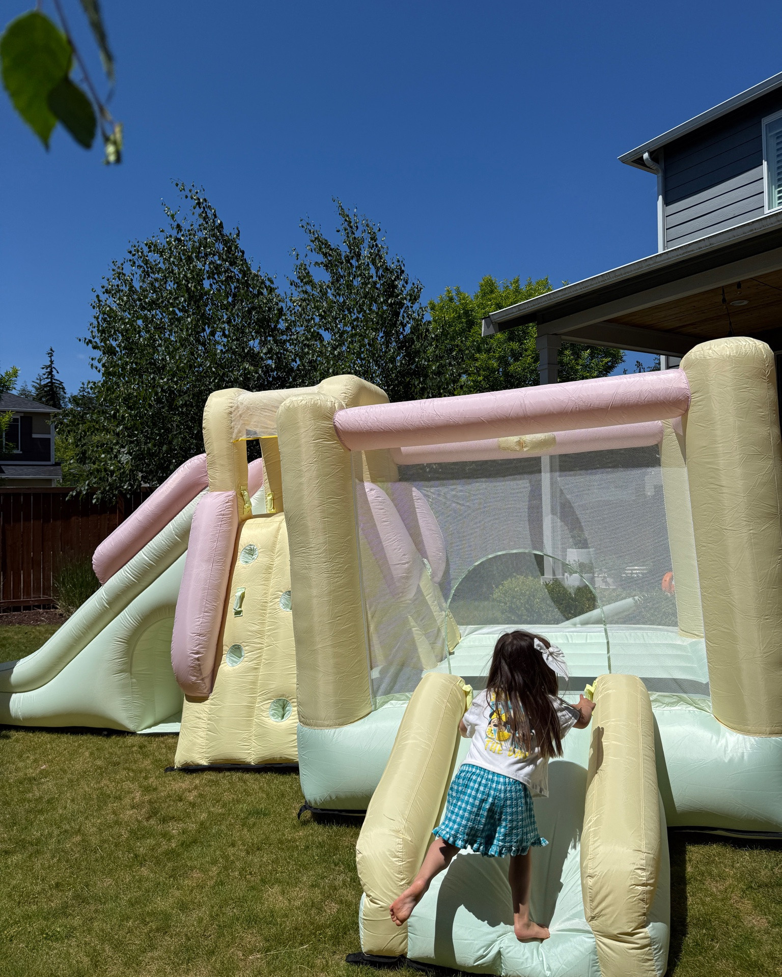 How cute is this new slide/bounce house we got from Sam’s Club!? I love the colors and all areas it has for my kids to play! 

#samsclub #sams #bouncehouse #slide #outdoor #play #backyard #summer #kids #family #home #entertainment

#LTKSwim #LTKKids #LTKHome