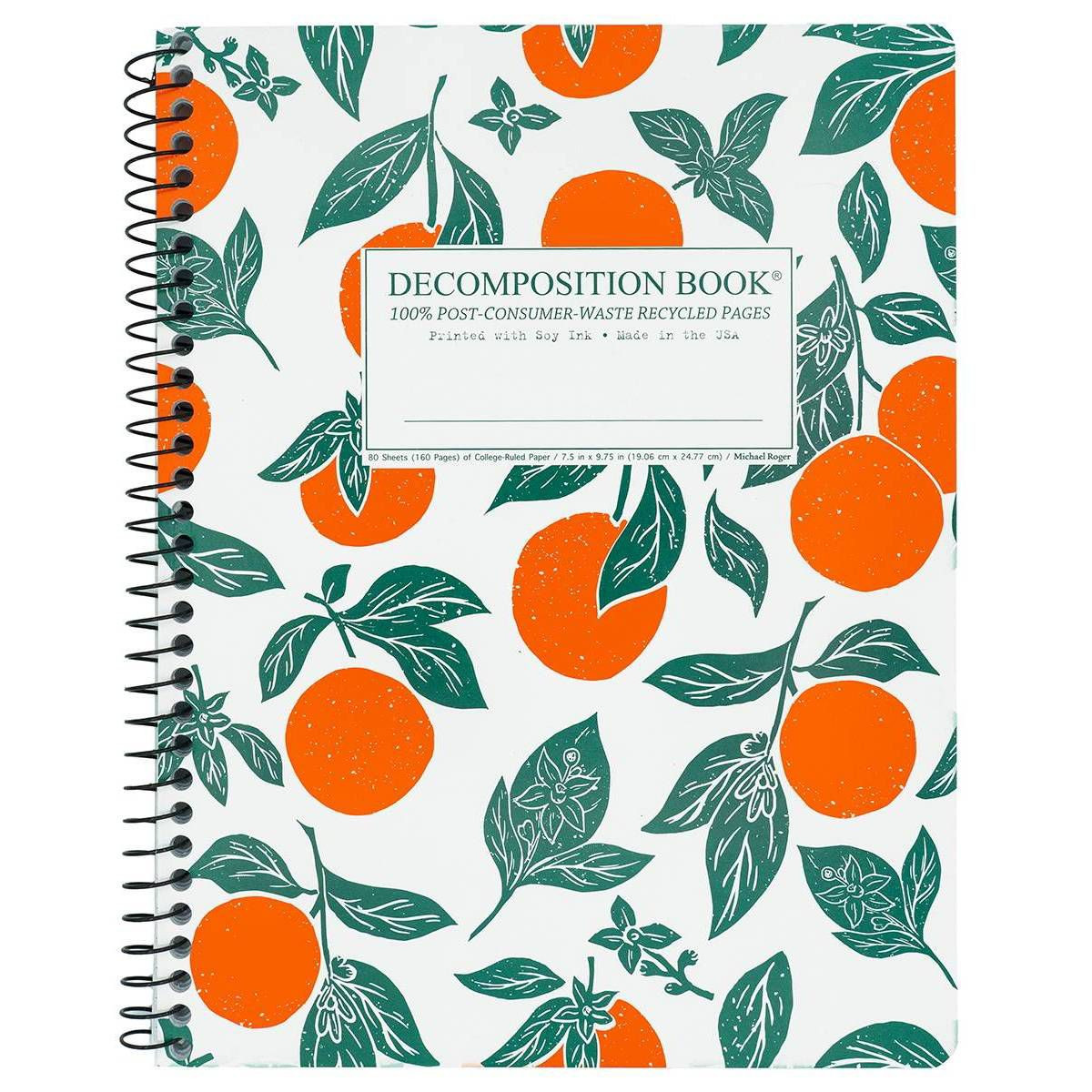 Decomposition Book 7.5"x9.75" College Ruled Spiral Notebook Oranges 160 Page | Target