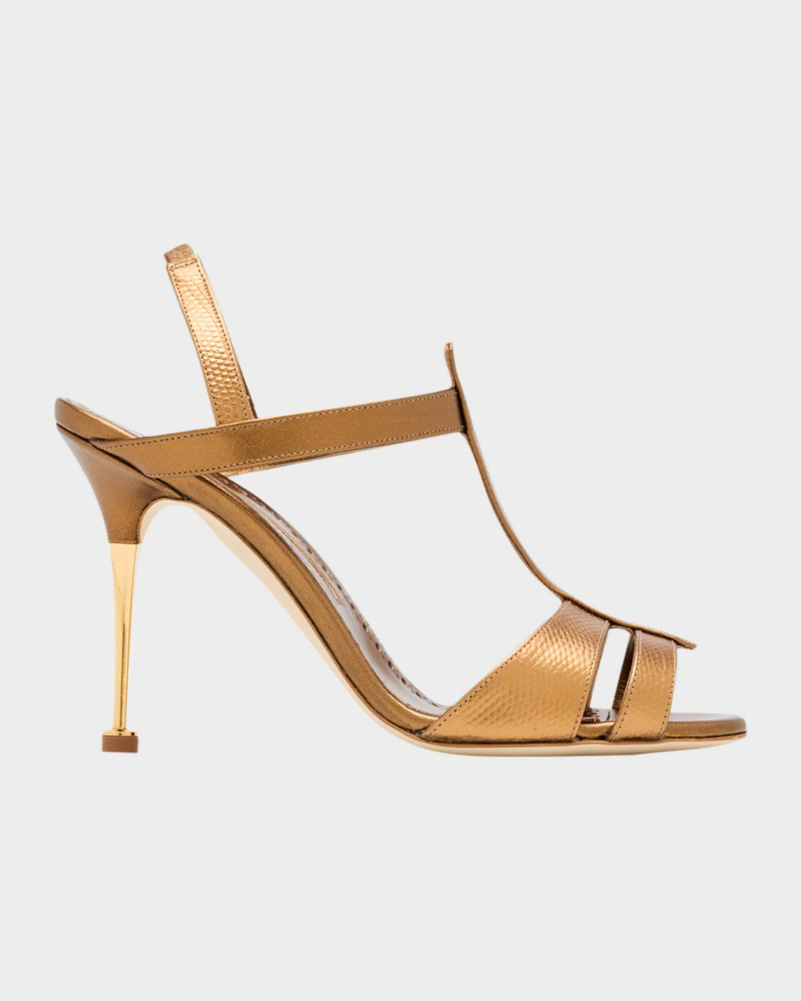 70mm Retaux Metallic Leather Sandals | Neiman Marcus