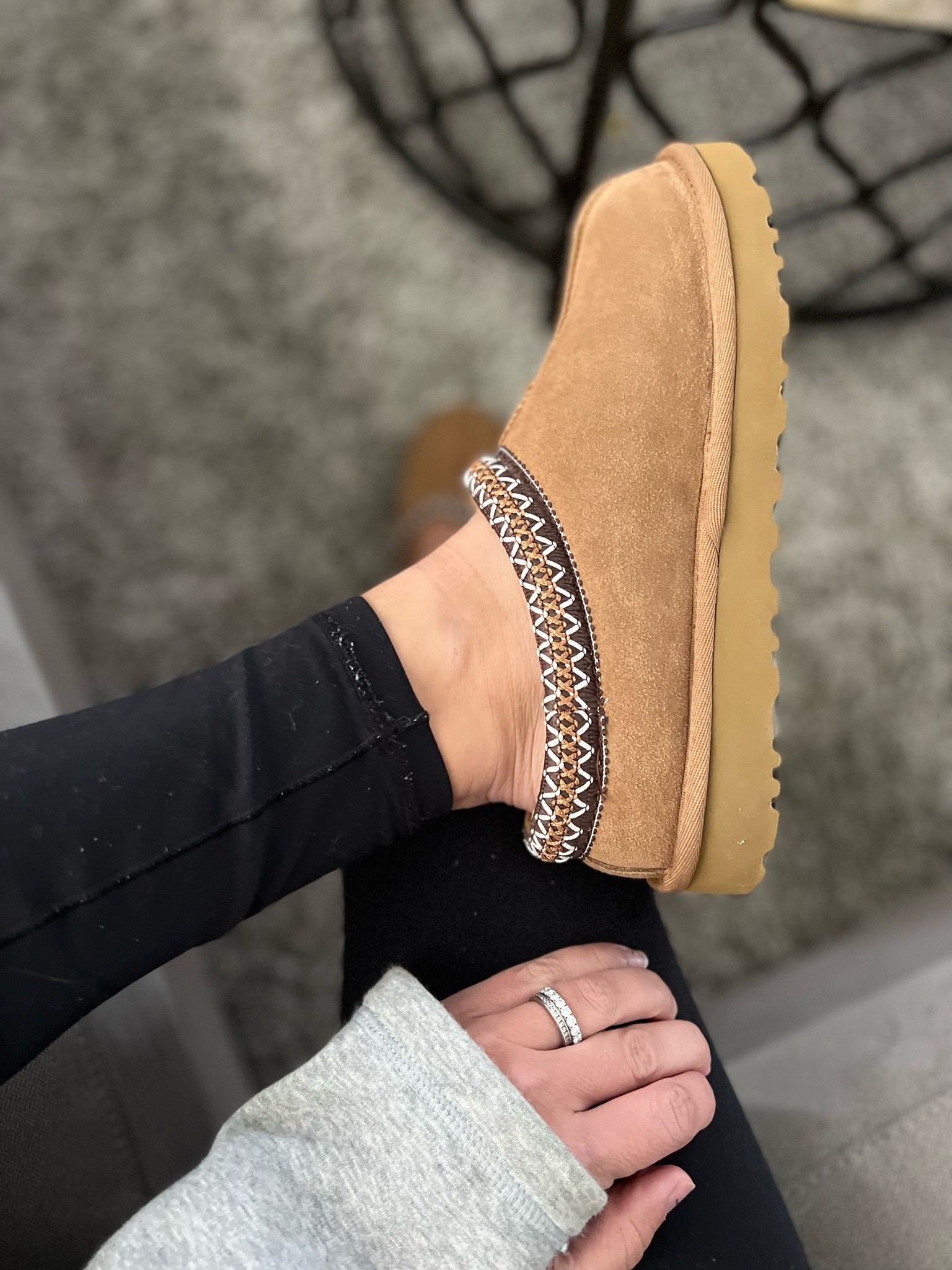 The comfiest Ugg slippers ! If between sizes go up. Wearing size 8. #LTKunder100

#LTKSeasonal #LTKstyletip