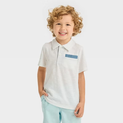 Toddler Boys' Short Sleeve Jersey Knit Polo Shirt - Cat & Jack™ | Target